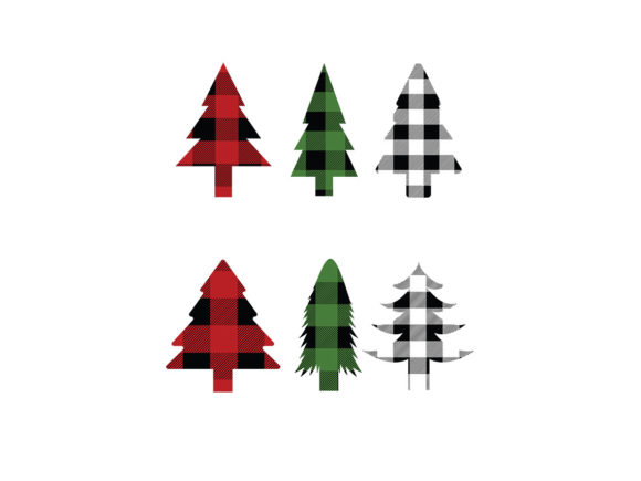 Buffalo Christmas Trees SVG Illustrations