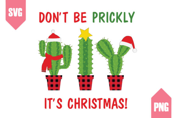 CACTUS CHRISTMAS SVG FUNNY SUBLIMATION Illustrations