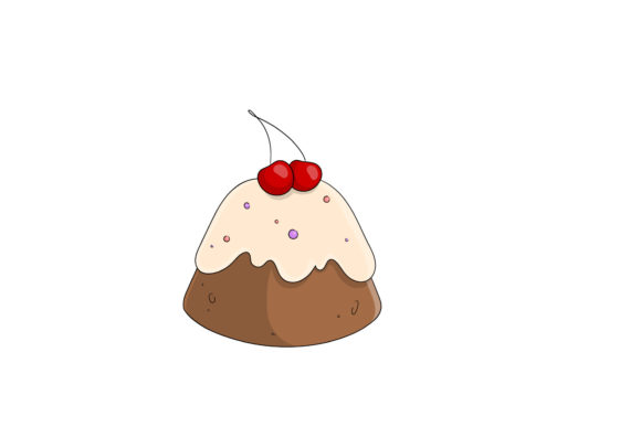 Christmas Cake Pancake Illustrations for Holiday Content