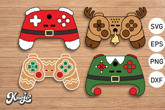 Christmas Game Controller Illustrations for Digital Sellers