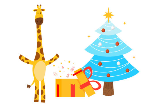 Christmas Giraffe Illustration Design Review