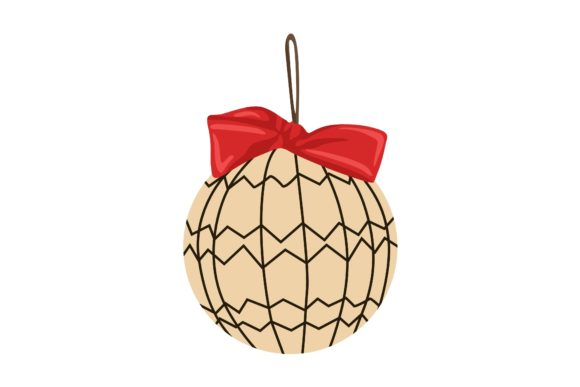 Christmas Light Ball Wood Aesthetic Illustrations