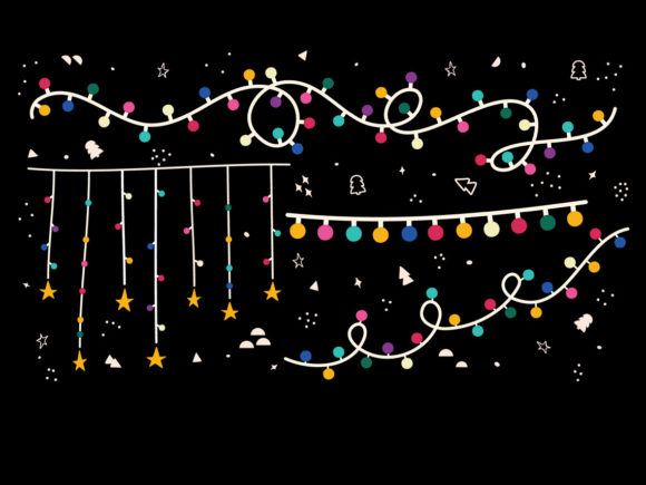 Christmas Light Clipart for Festive Branding and Packaging