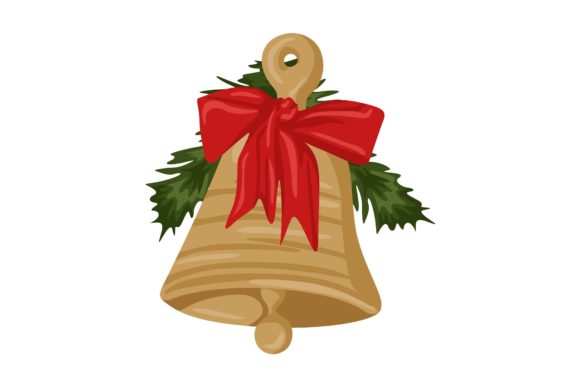 Christmas Ring Bell Illustration Vector for Handmade Creations