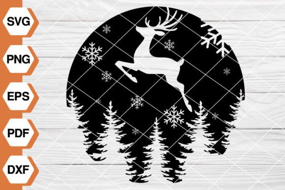 Christmas Scene Illustration for Digital Product Creators