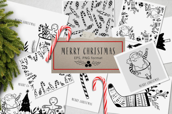 Christmas Winter Sketches - Vector Illustrations for Handmade Creations