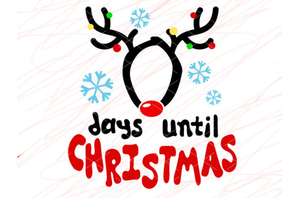 Days Until Christmas DEER Calendar Art Illustrations