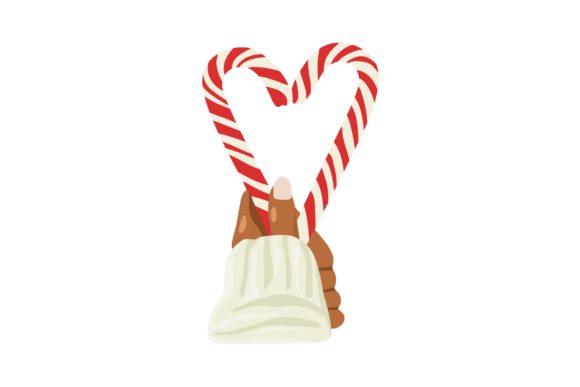 Hand Holding Christmas Candy Vector Illustration Review