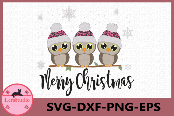 Owl, Christmas Illustration for Crafting and Design